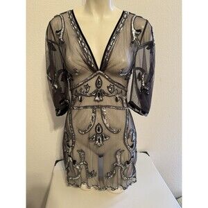 Iconic Temperley London  Dress Mesh Mini Stunning Ornate Size 2 S‎ UK6
